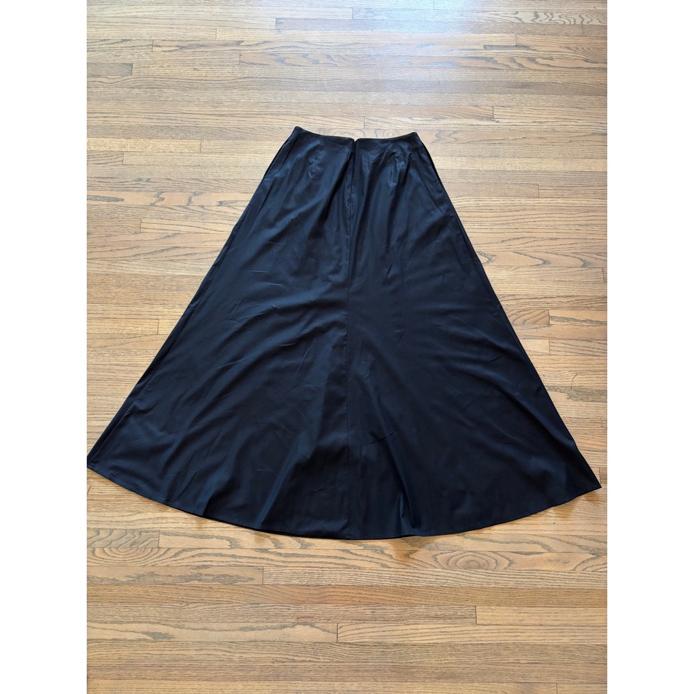 Reformation Lucy Skirt NWT Black Organic Cotton Maxi A-Line Size 6 1312418BLK006 - Picture 8 of 8